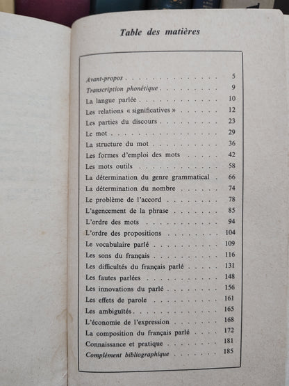Sauvageot - Analyse du français parlé