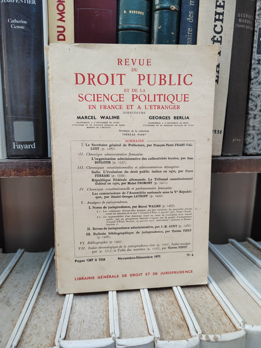 Revue du droit public et de la science politique n 6