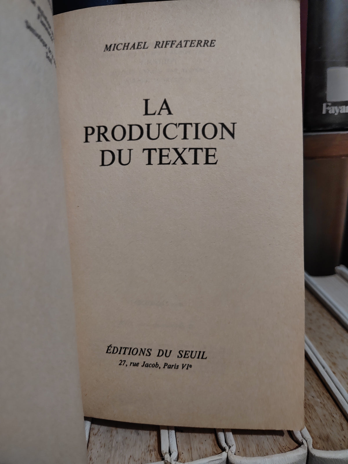 Riffaterre - La production du texte