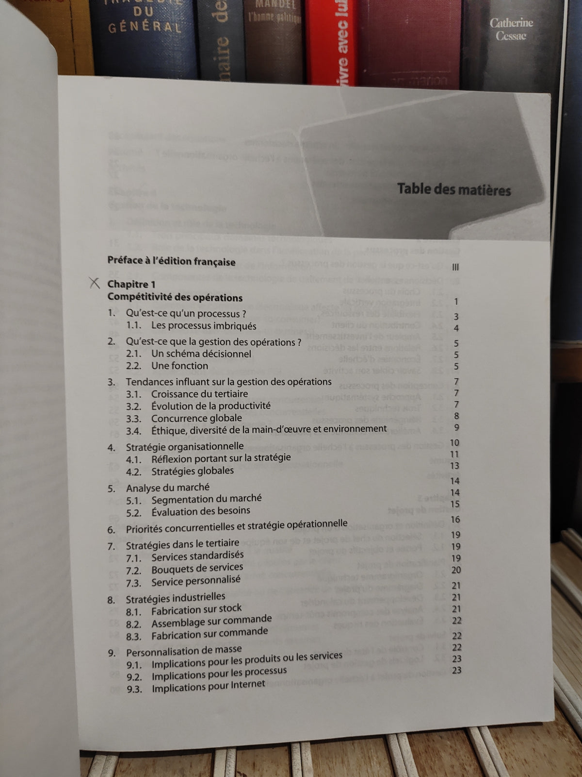 Ritzman - Management des opérations