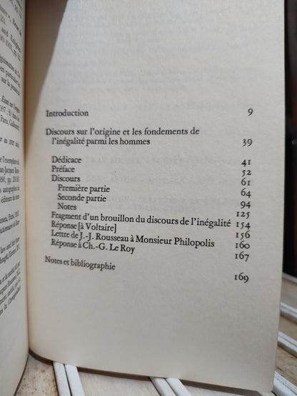 Rousseau - Discours sur l'origine et le fondements de l'inégalité parmi les hommes