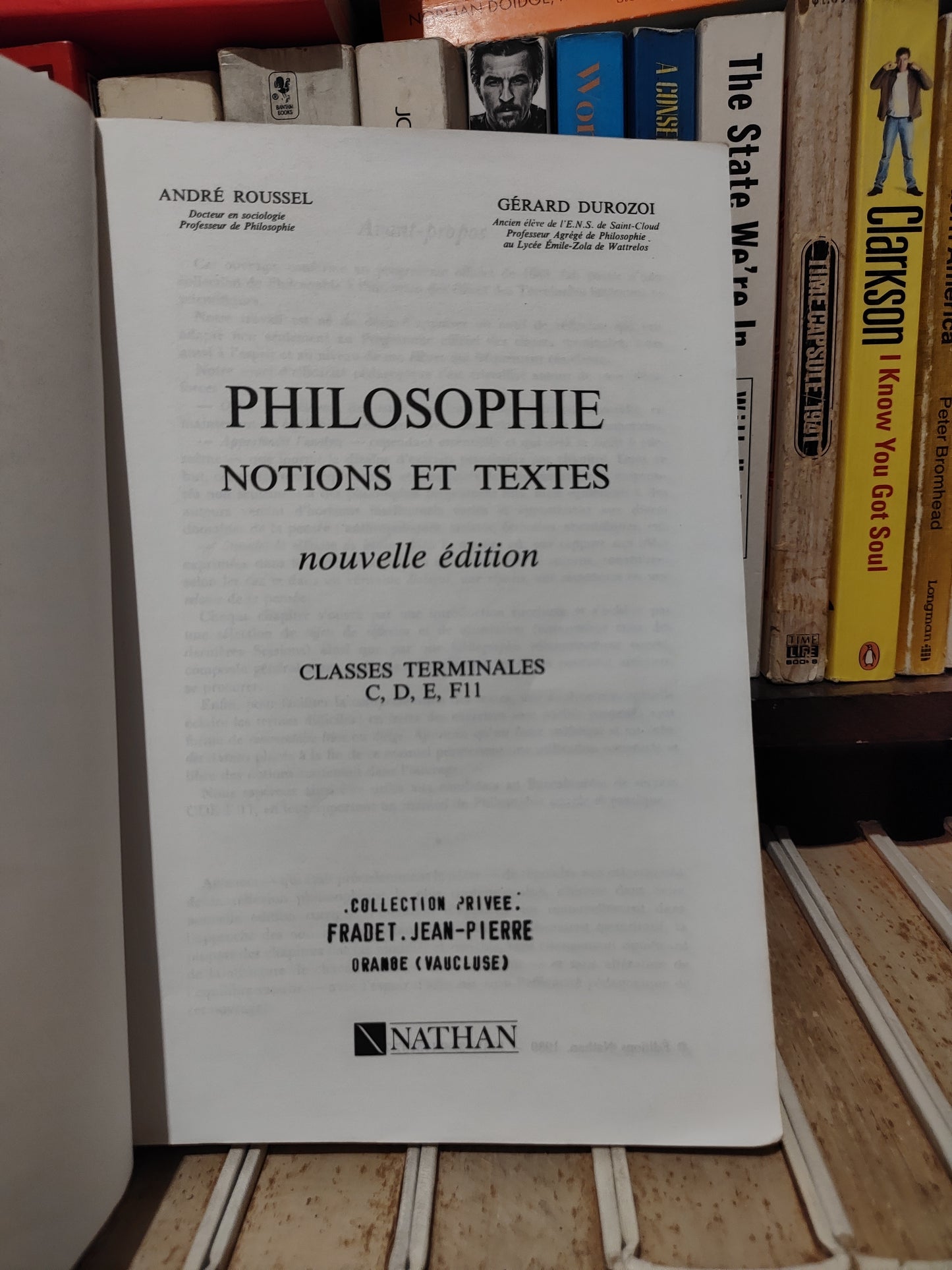 Roussel - Philosophie notions et textes Terminales C/D/E et F11