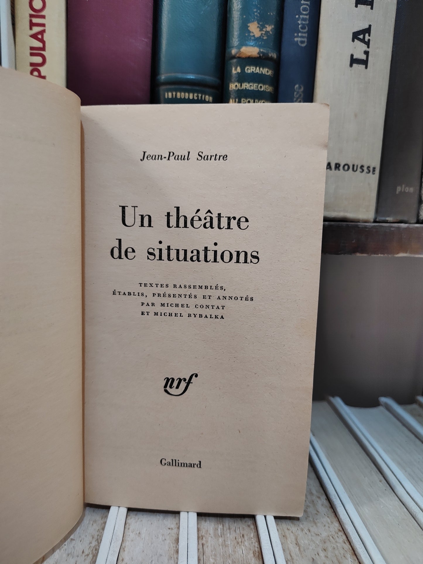 Sartre Un théatre de situations