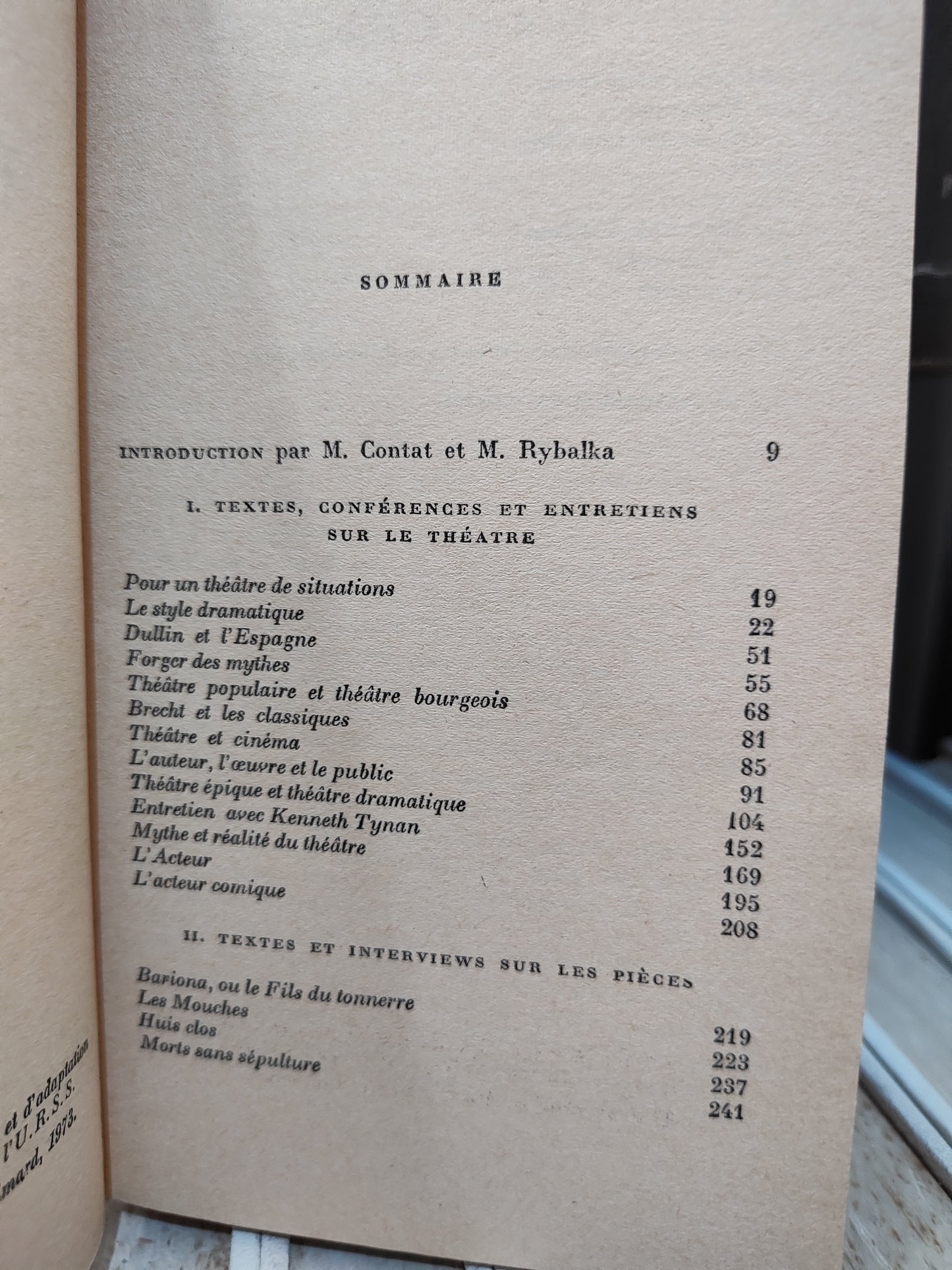 Sartre Un théatre de situations