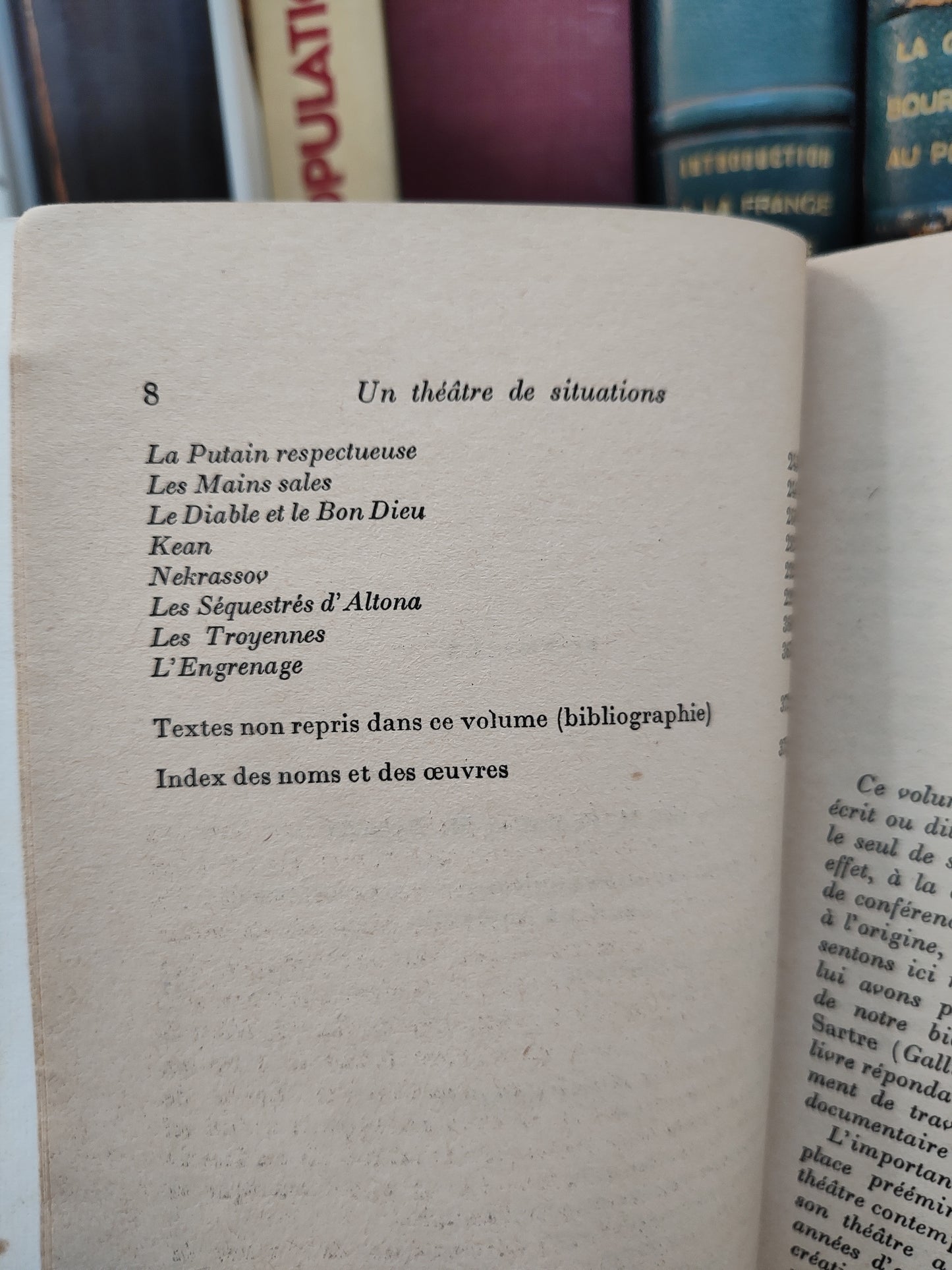 Sartre Un théatre de situations