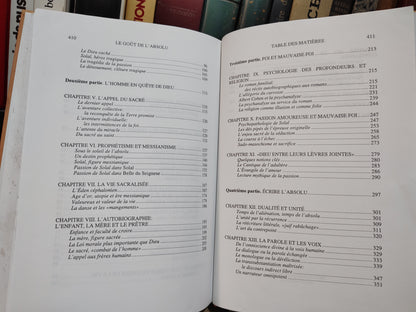 Schanffner - Le Gout de l'absolu ; l'enjeu sacré de la littérature dans l'œuvre d'Albert Cohen
