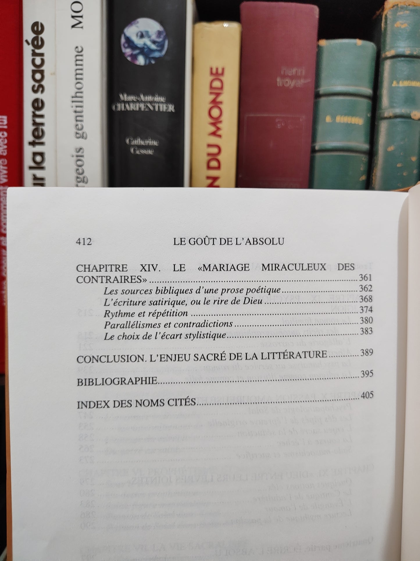 Schanffner - Le Gout de l'absolu ; l'enjeu sacré de la littérature dans l'œuvre d'Albert Cohen