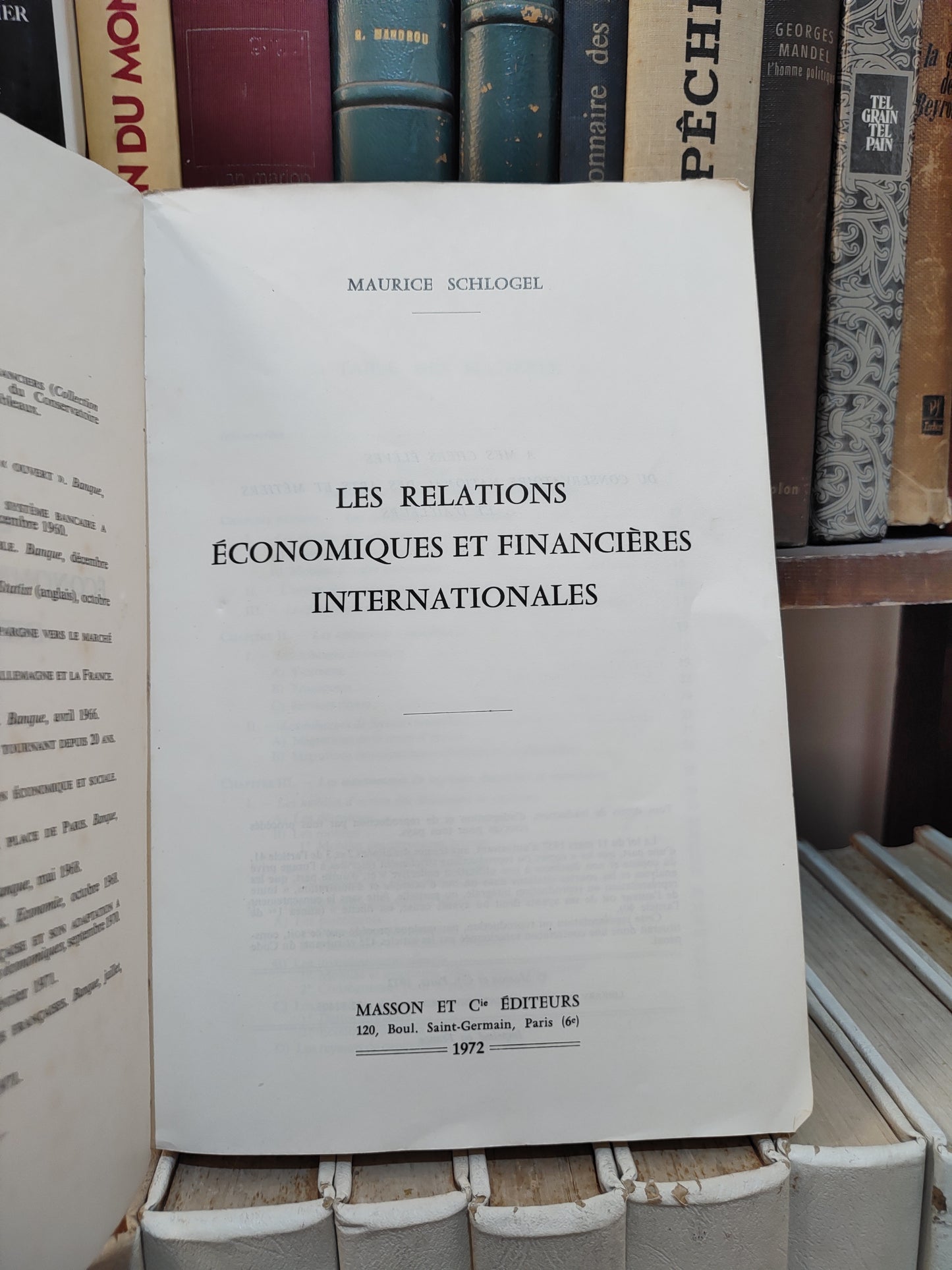 Schlogel - Les relations économiques et financières internationales