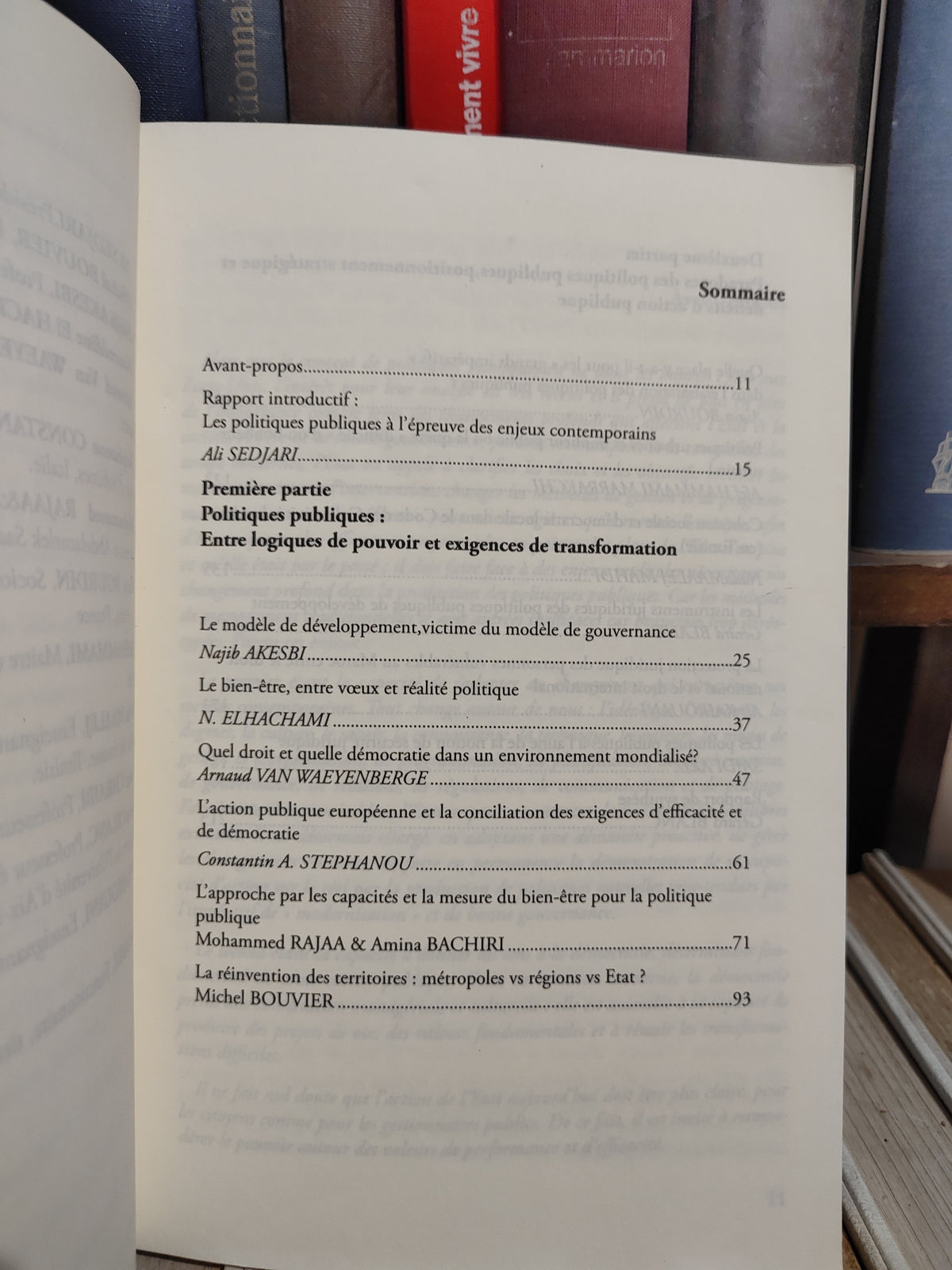 Sedjari - Les politiques publiques face à l'impératif démocratique et bien être social