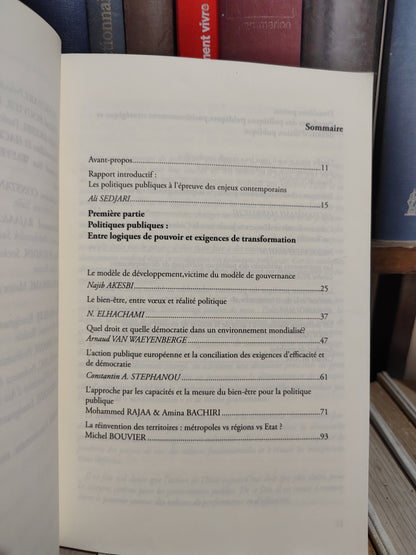 Sedjari - Les politiques publiques face à l'impératif démocratique et bien être social