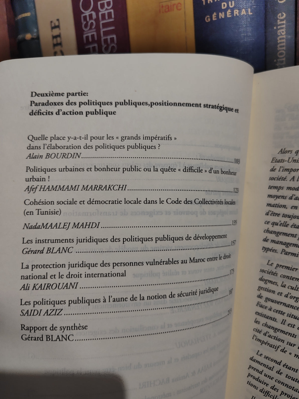 Sedjari - Les politiques publiques face à l'impératif démocratique et bien être social