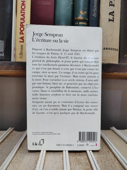 Semprun - L'écriture ou la vie