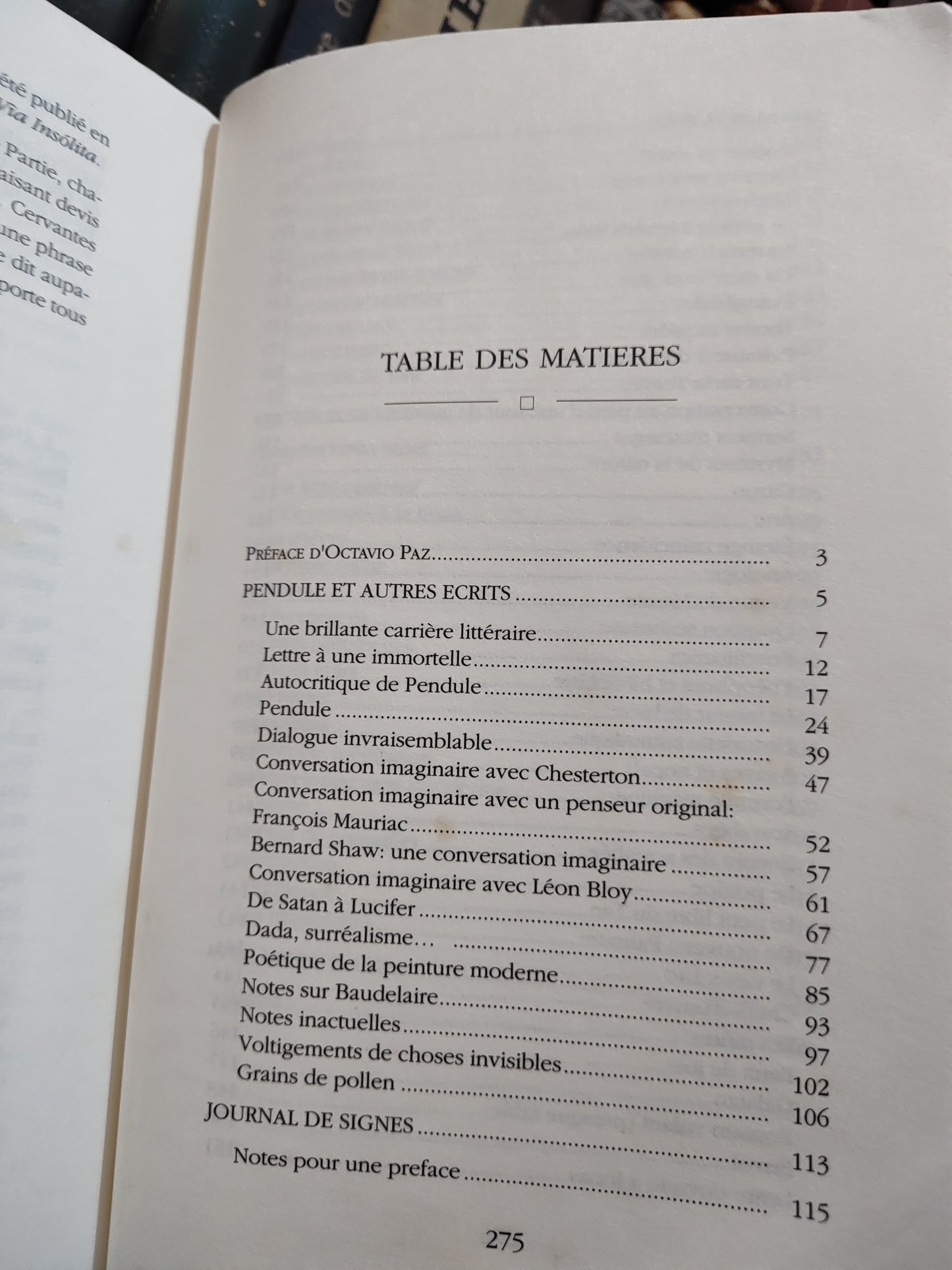 Serra - Journal des signes pendule et autre écrits avec un seul œil
