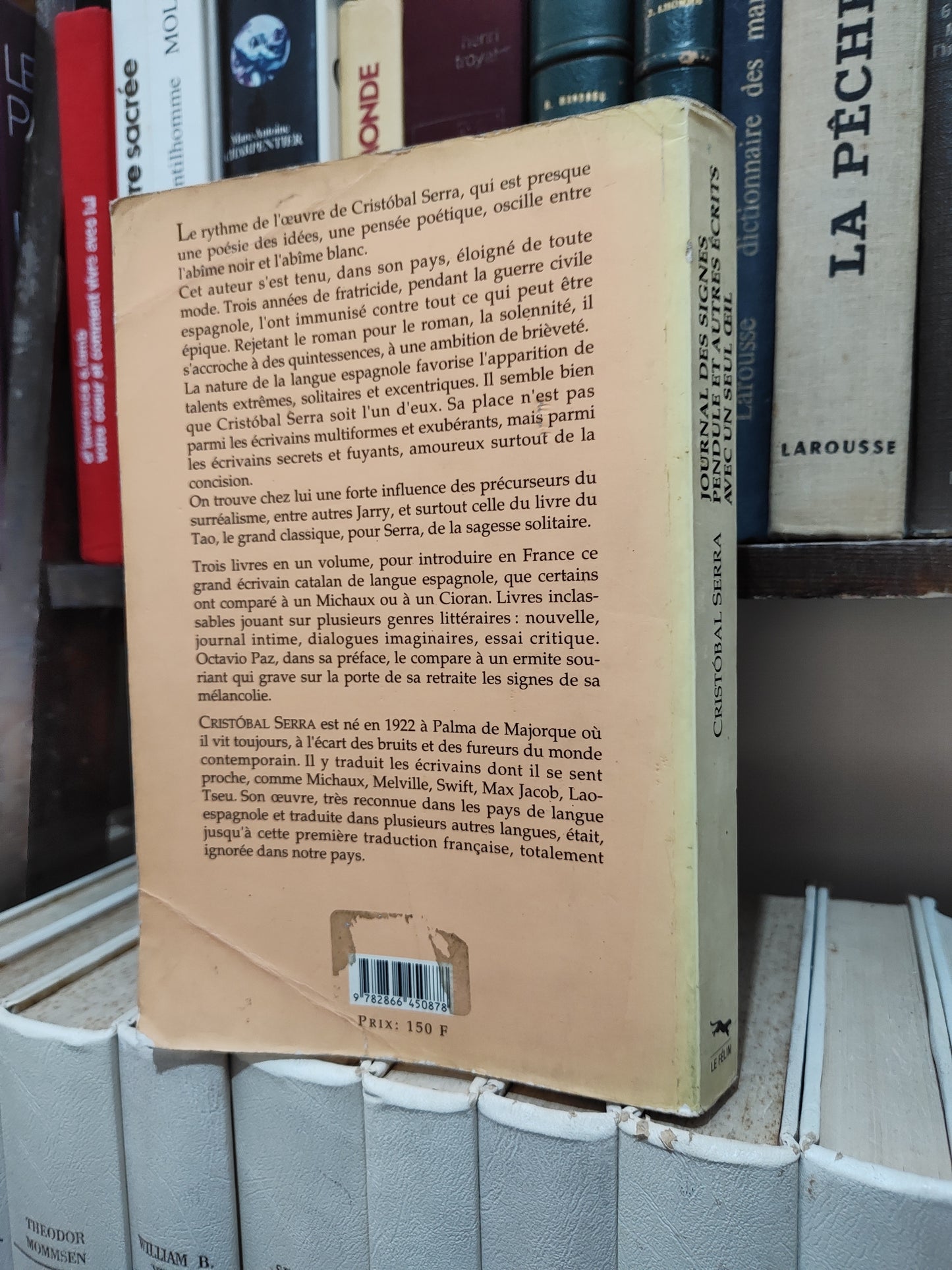 Serra - Journal des signes pendule et autre écrits avec un seul œil