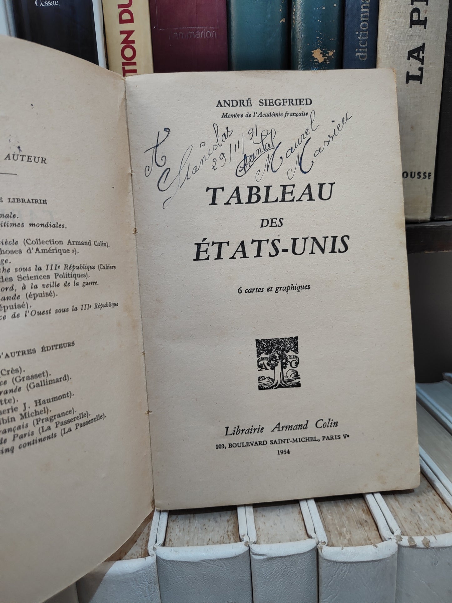 Siegfried - Tableau des Etats-Unis