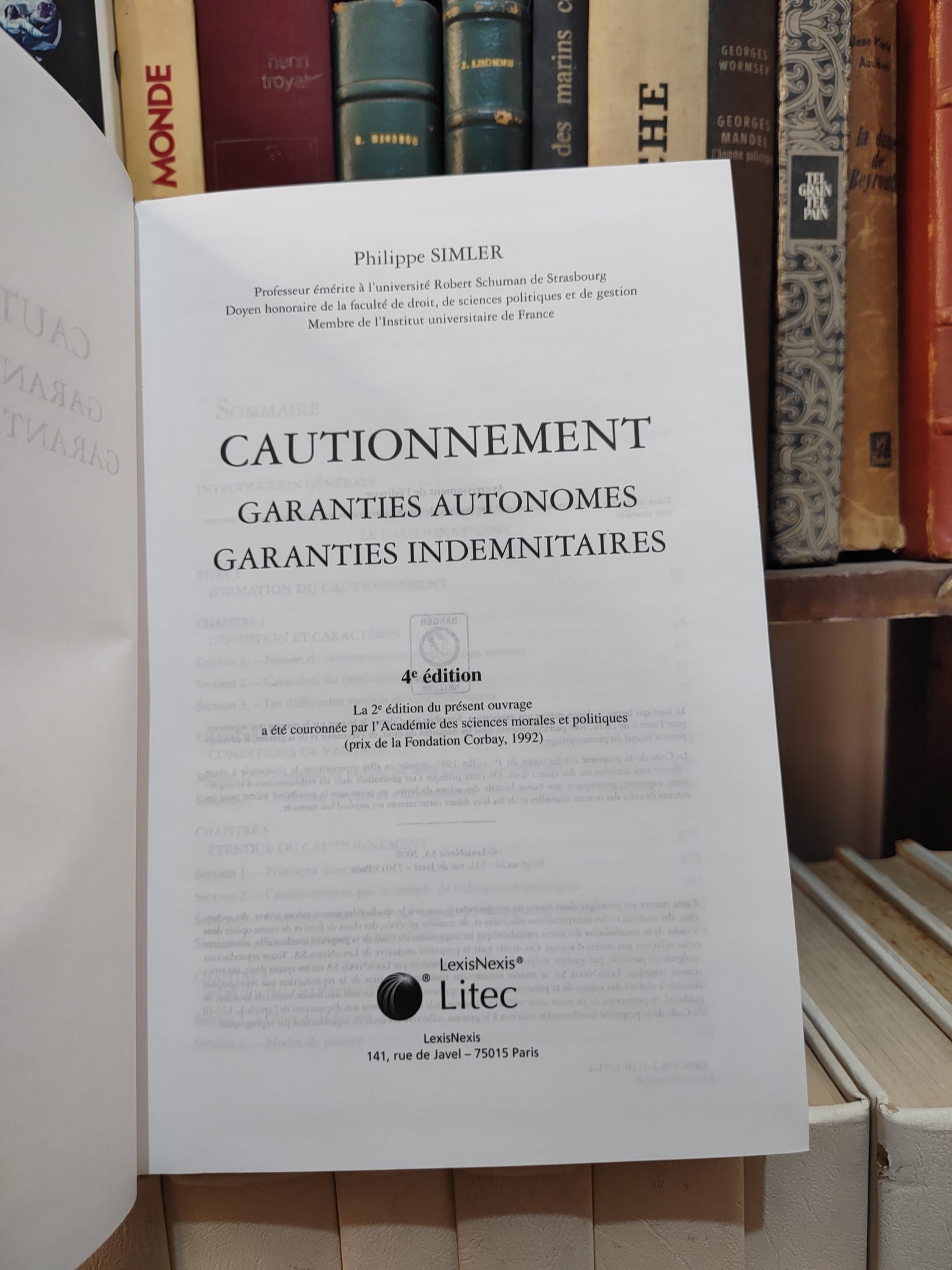 Simler - Traité Cautionnement Garanties autonomes Garanties indemnitaires