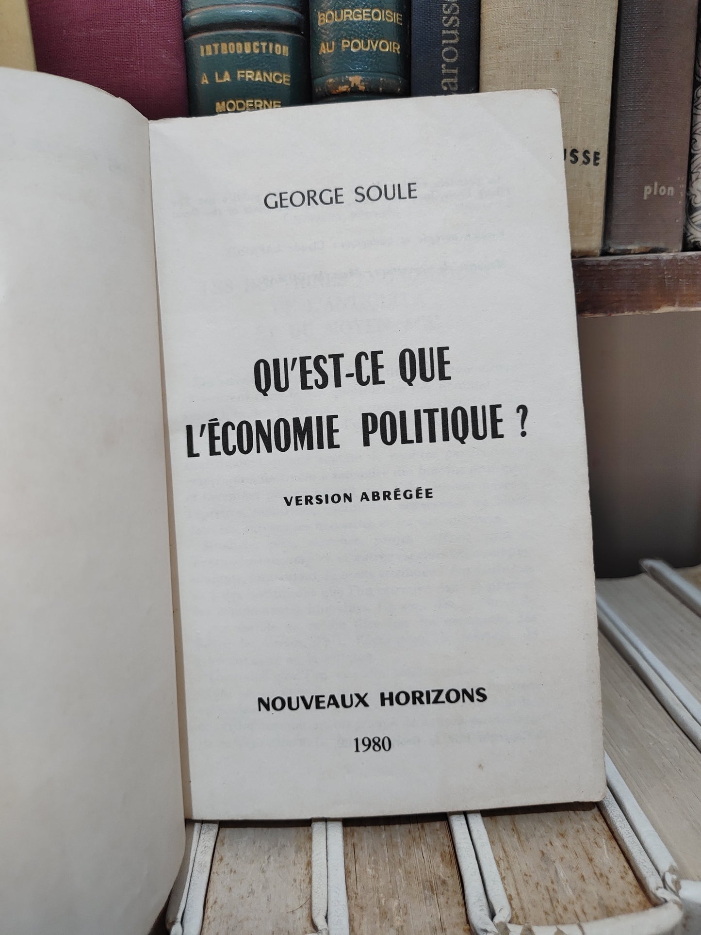 Soule - Qu'est-ce que l'économie politique
