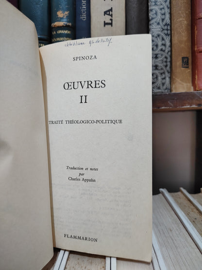 Spinoza - Œuvres 2 Traité théologico-politique