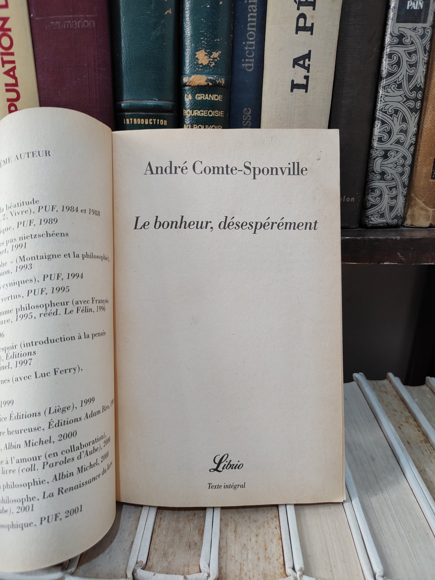 Sponville - Le bonheur, désespérément