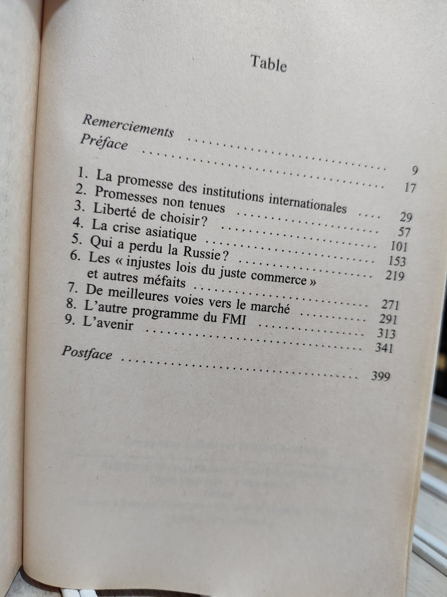 Stiglitz - La grande désillusion