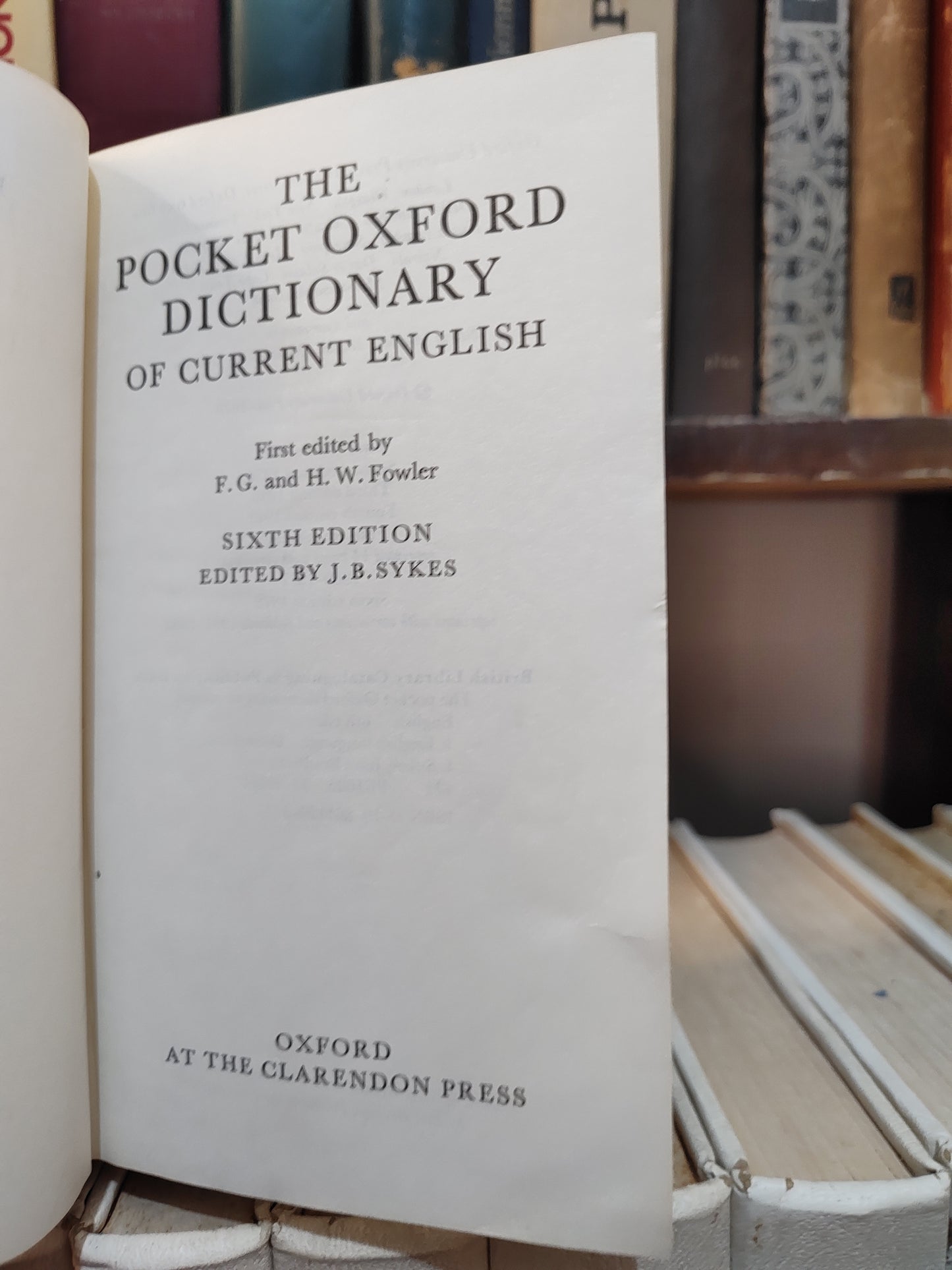 The Pocket Oxford Dictionary