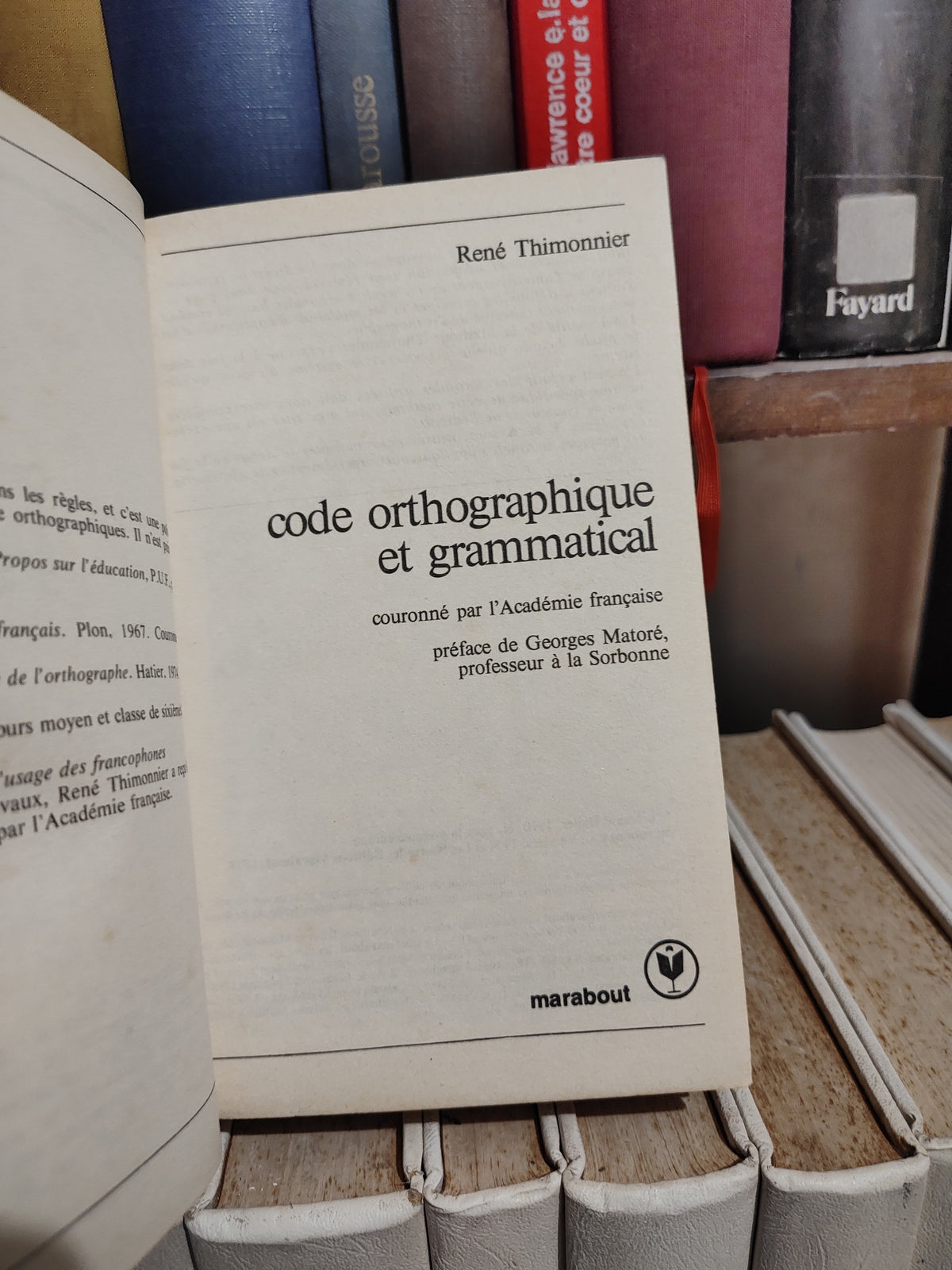 Thimonnier - Code orthographique et grammatical
