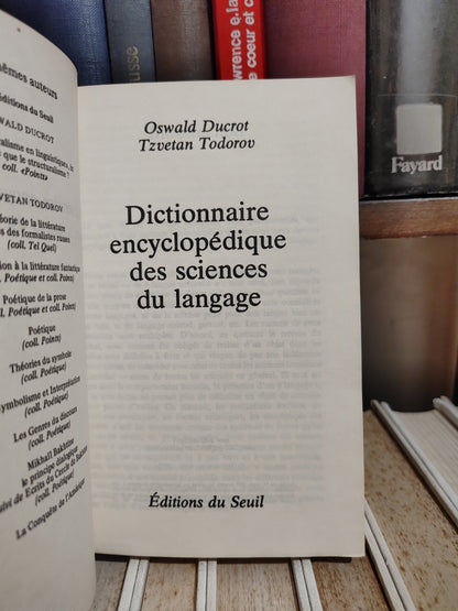 Todorov - Dictionnaire encyclopédique des sciences du language