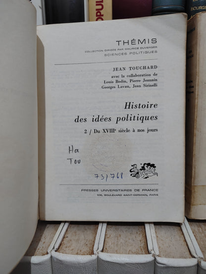 Touchard - Histoire des idées politique THEMIS