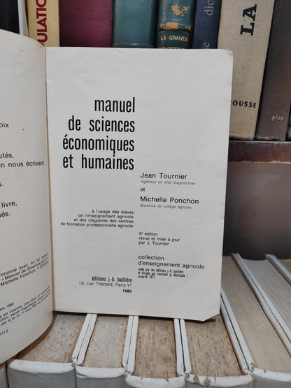 Tournier - Manuel de sciences économiques et humaines