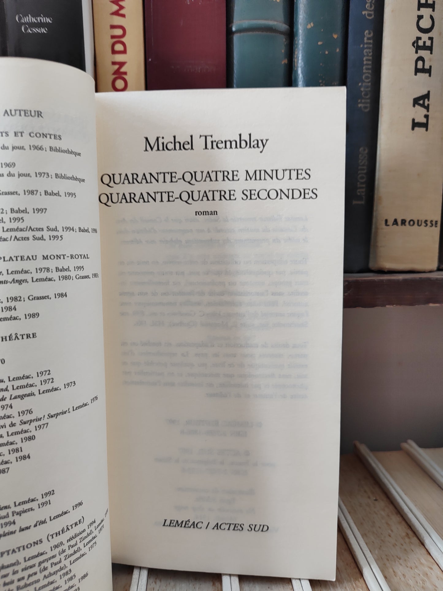 Tremblay - Quarante-quatre minutes quarante quatre secondes