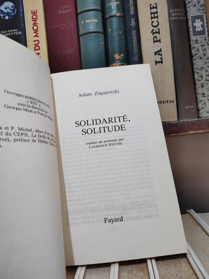 Zagajewski - Solidarité, solitude