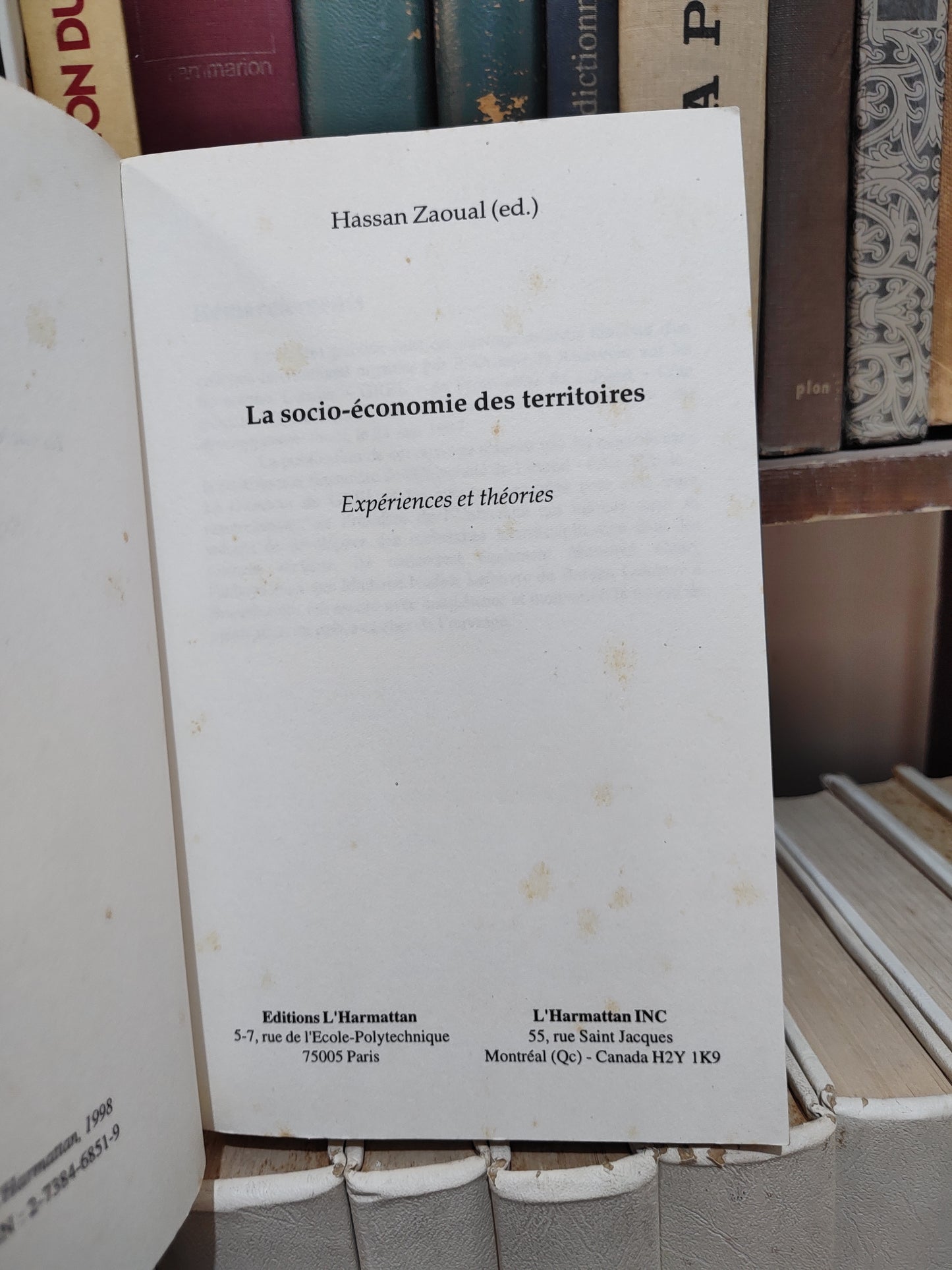 Zaoual - La socio économie des territoires