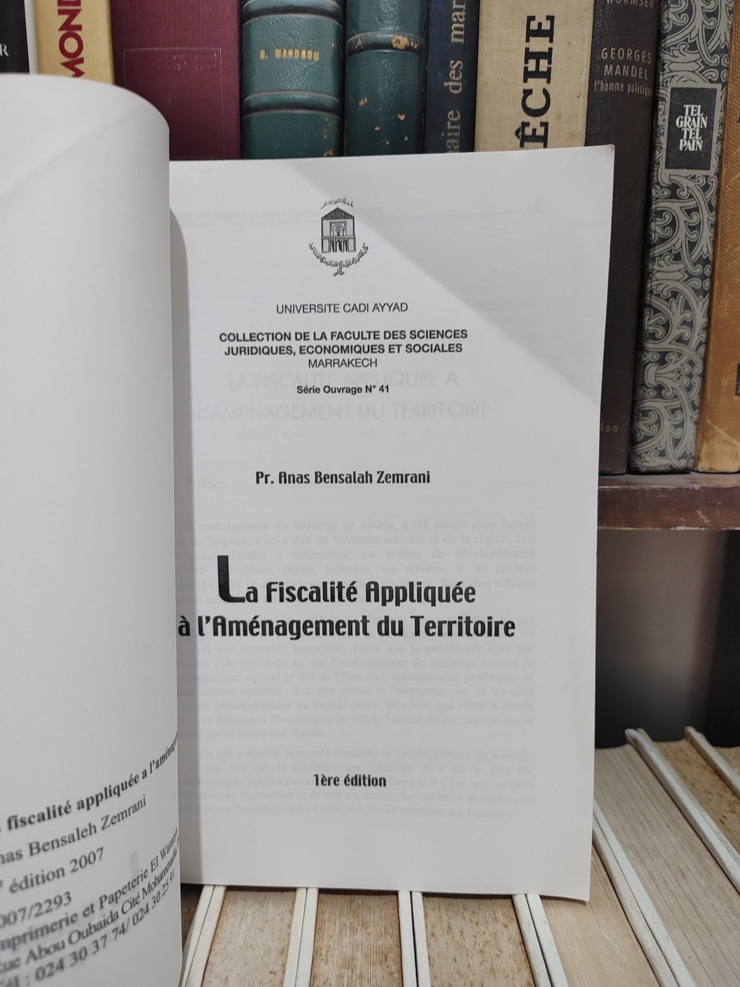 Zemrani - La fiscalité appliquée à l'aménagement du territoire