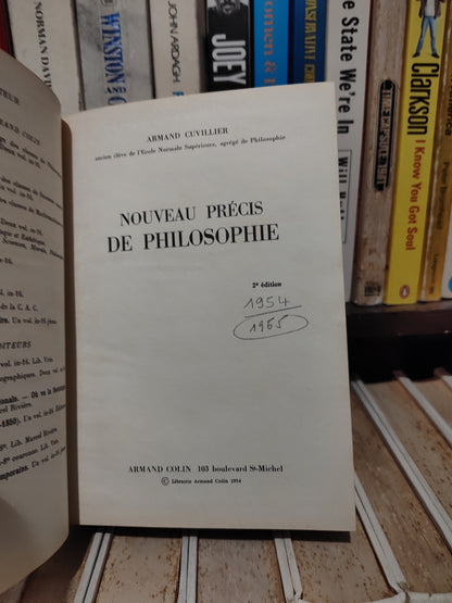 cuvillier - Bouveau précis de philosophie : La connaissance l'action