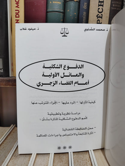 الشتوي - الدفوع الشكلية و المساءل الأولية أمام القضاء الجزري