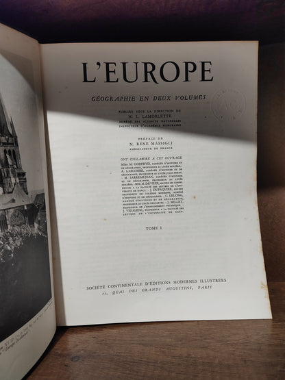 l'Europe géographique 1957