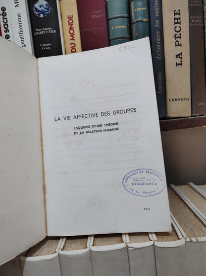 Pagès - La vie affective des groupes : esquisse d'une théorie de la relation humaine humaine