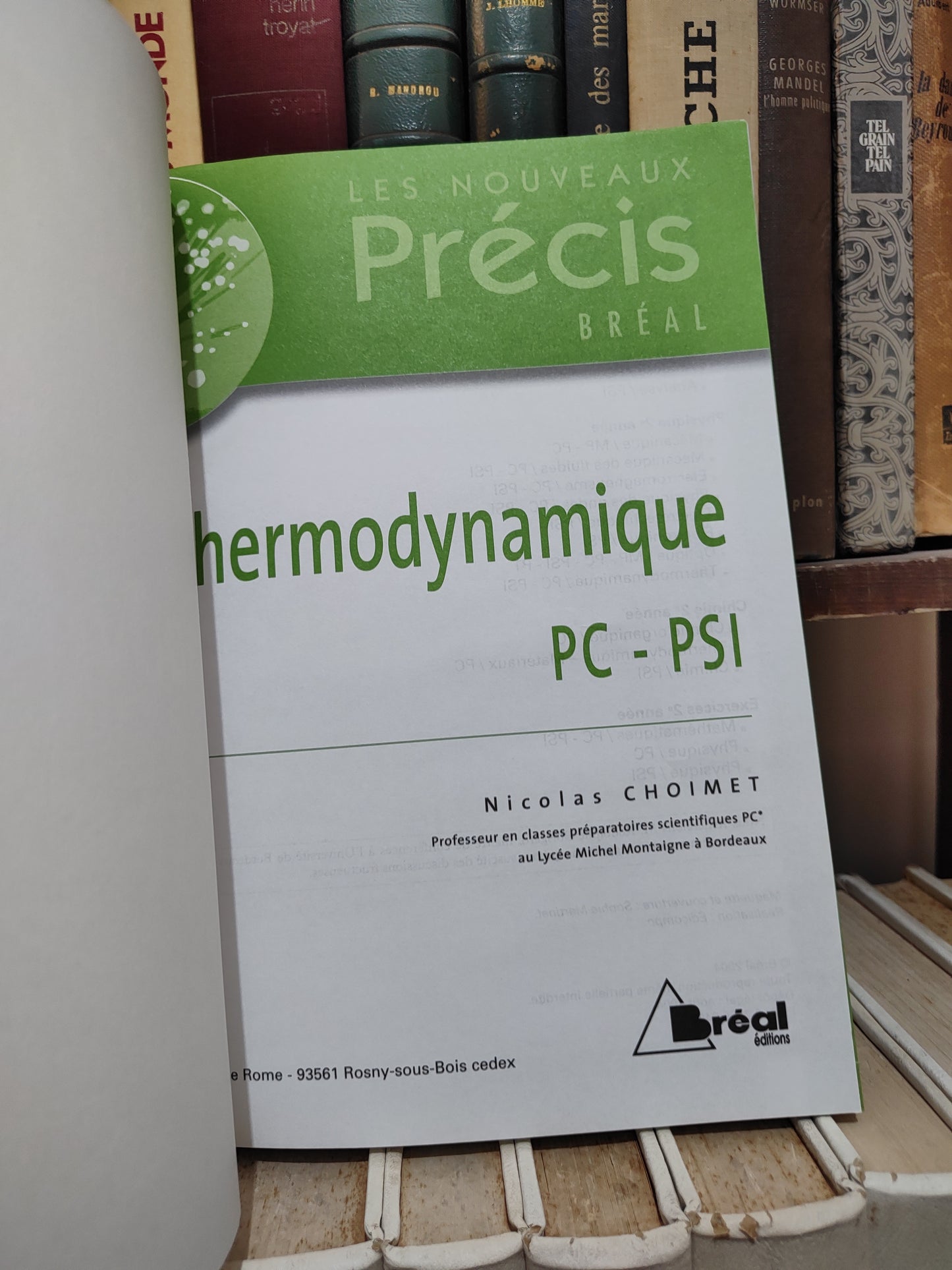 Choimet - Themodynamiques pc psi Précis bréal