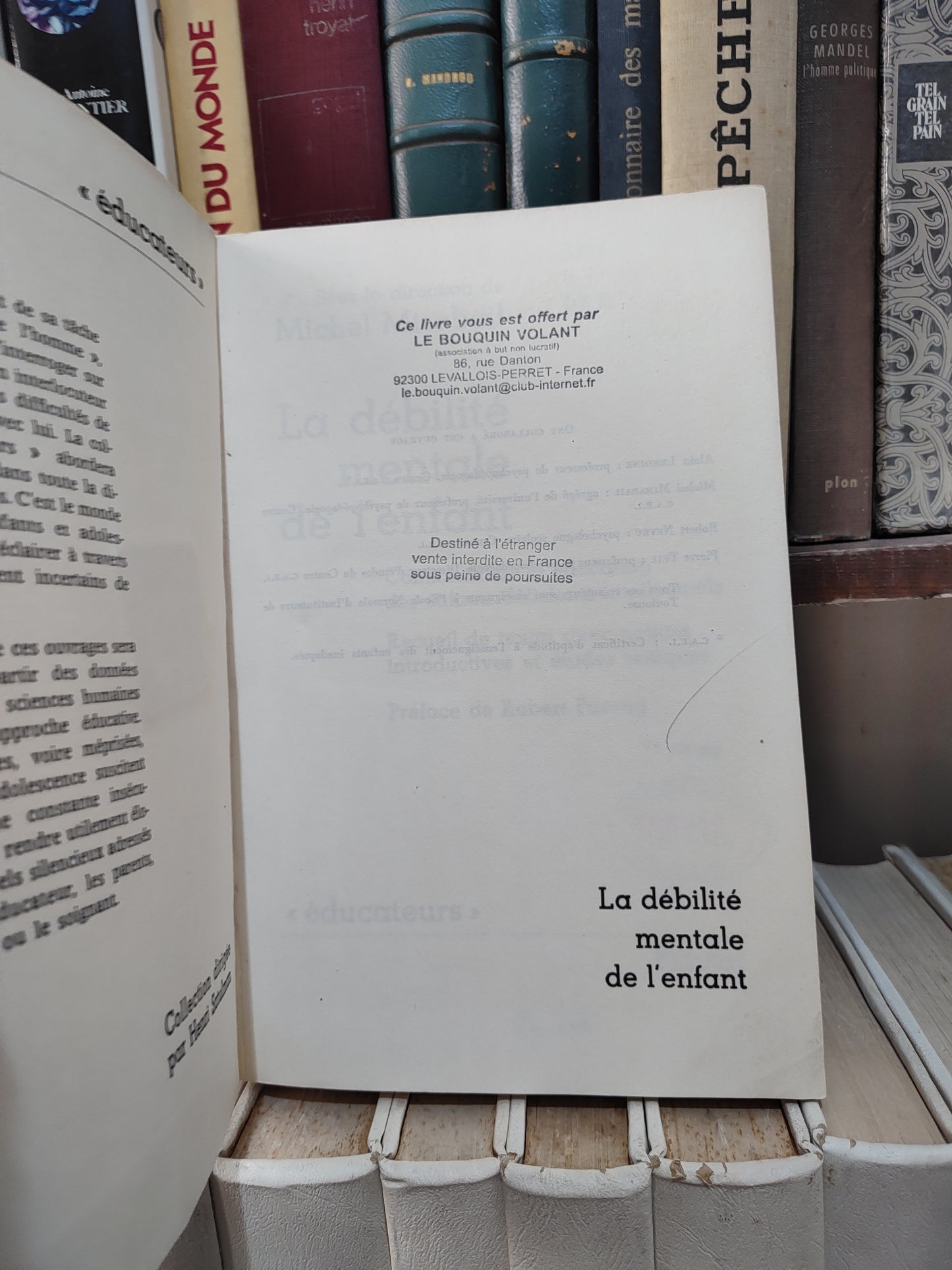 Mirabail La débilité mentale de l'enfant