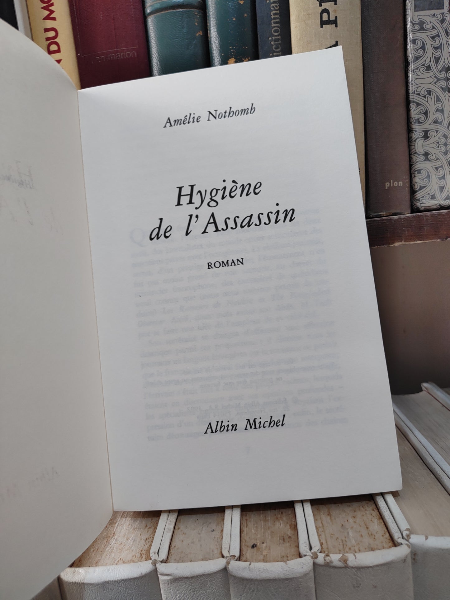 Nothomb - Hygiène de l'assassin
