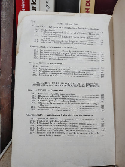 Dévoré - Cours de chimie chimie générqle thermodynamique et cinétique chimique