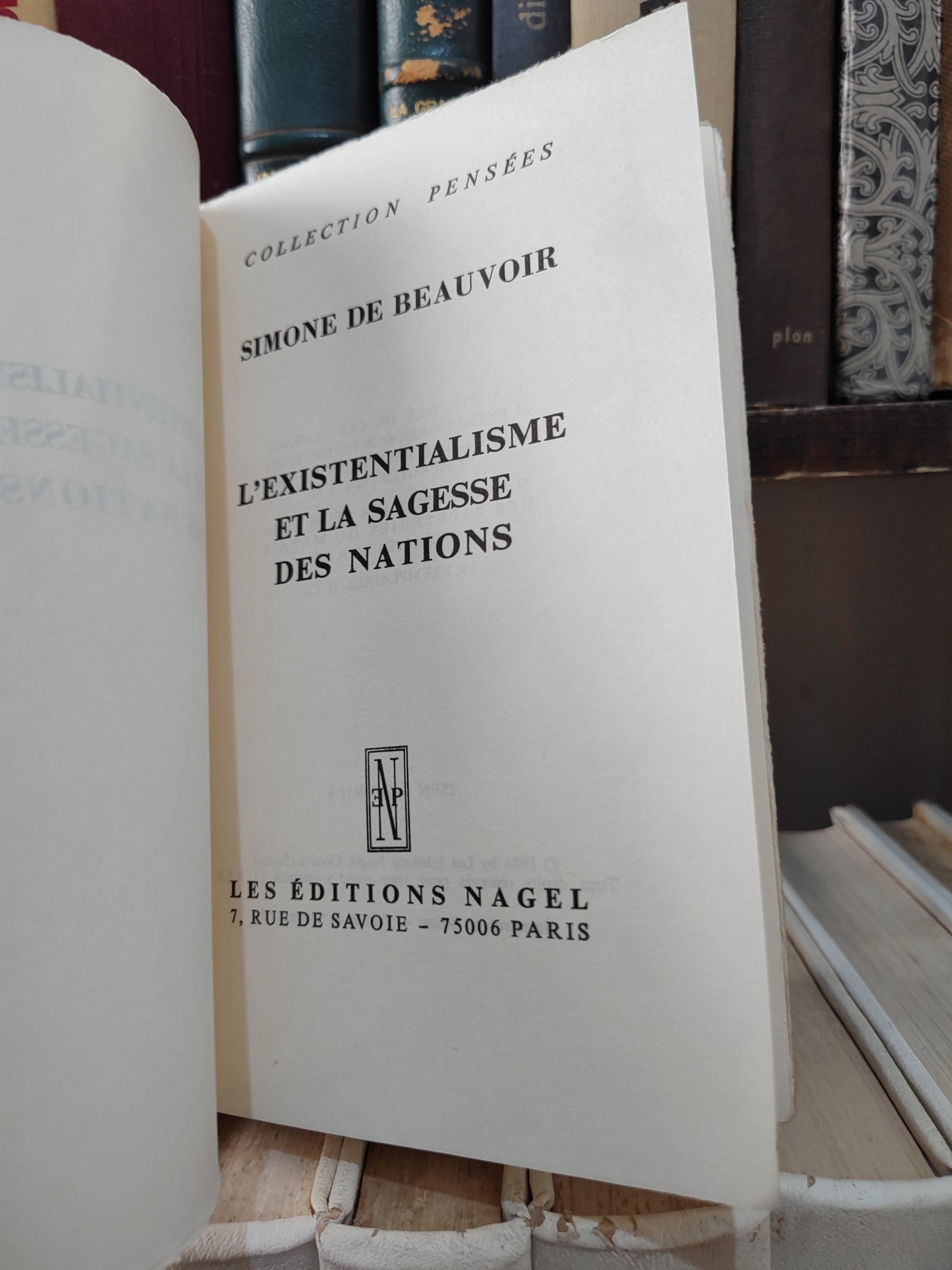 Beauvoir - L'existentialisme et la sagesse des nations