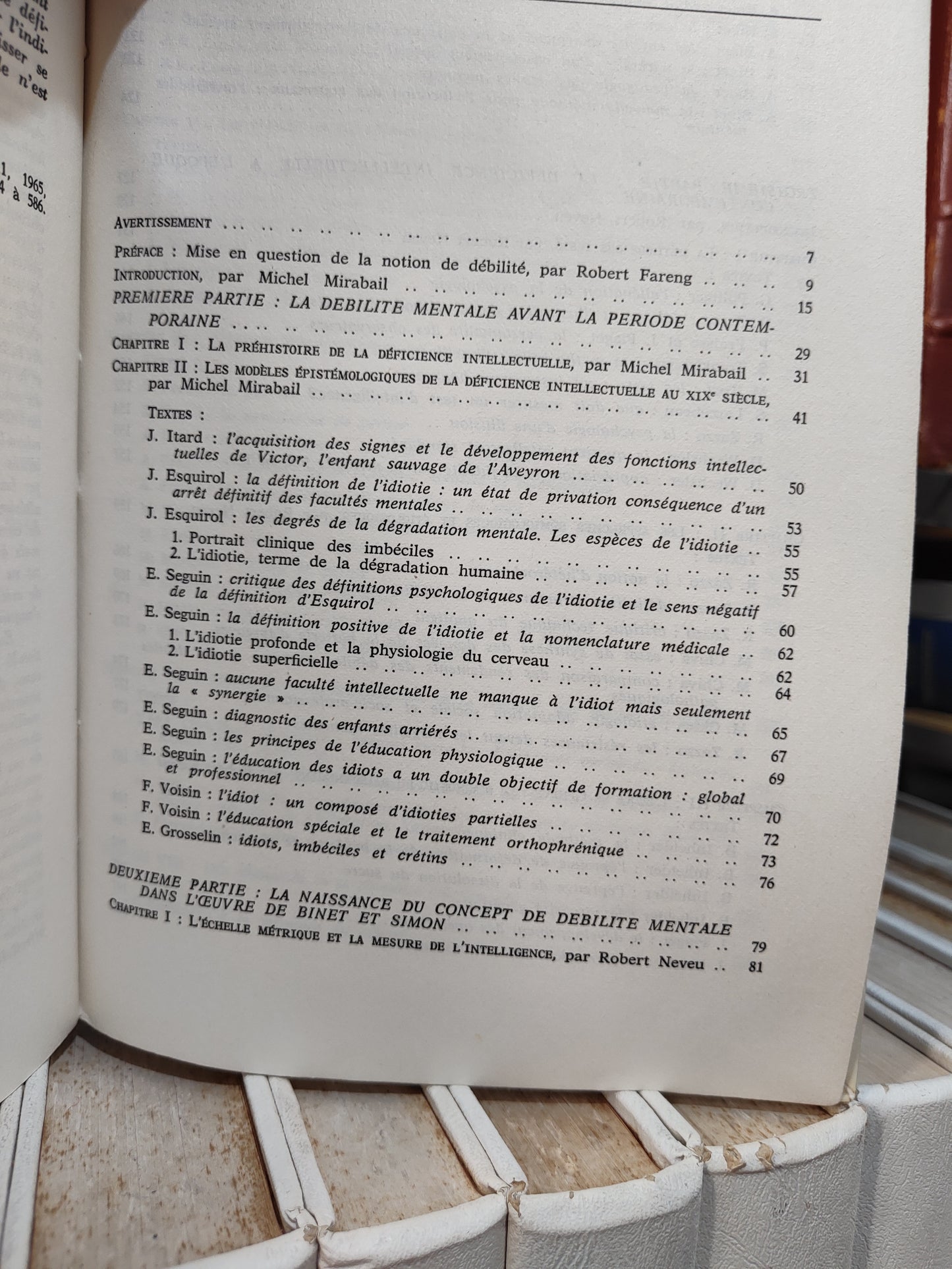 Mirabail La débilité mentale de l'enfant