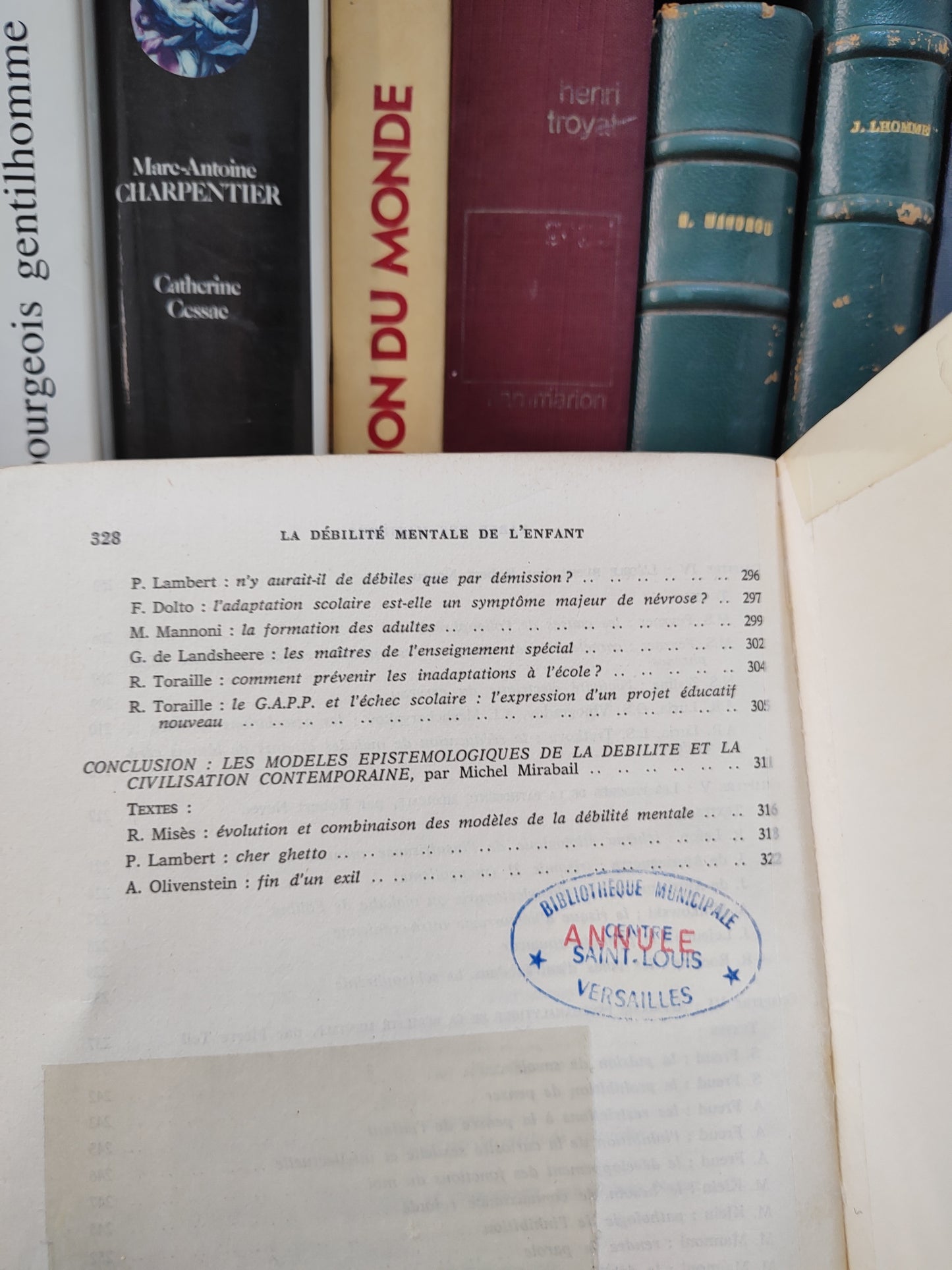 Mirabail La débilité mentale de l'enfant