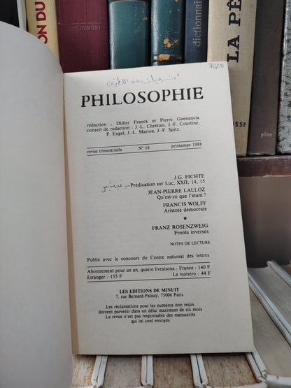 Philosophie n 18