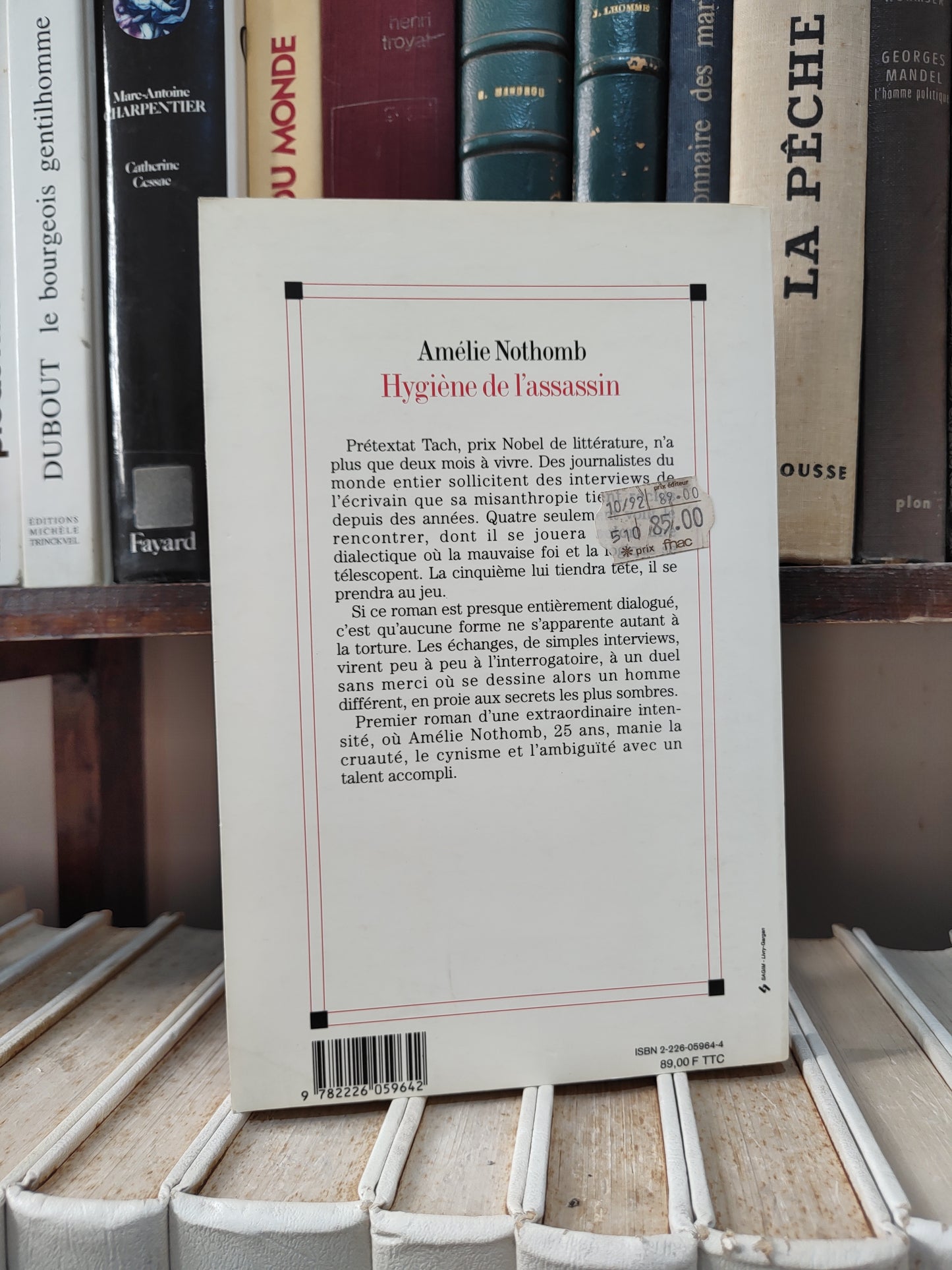 Nothomb - Hygiène de l'assassin