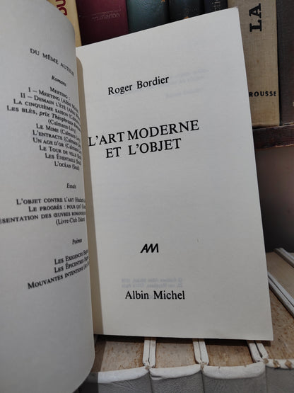 Bordier - L'Art moderne et l'Objet