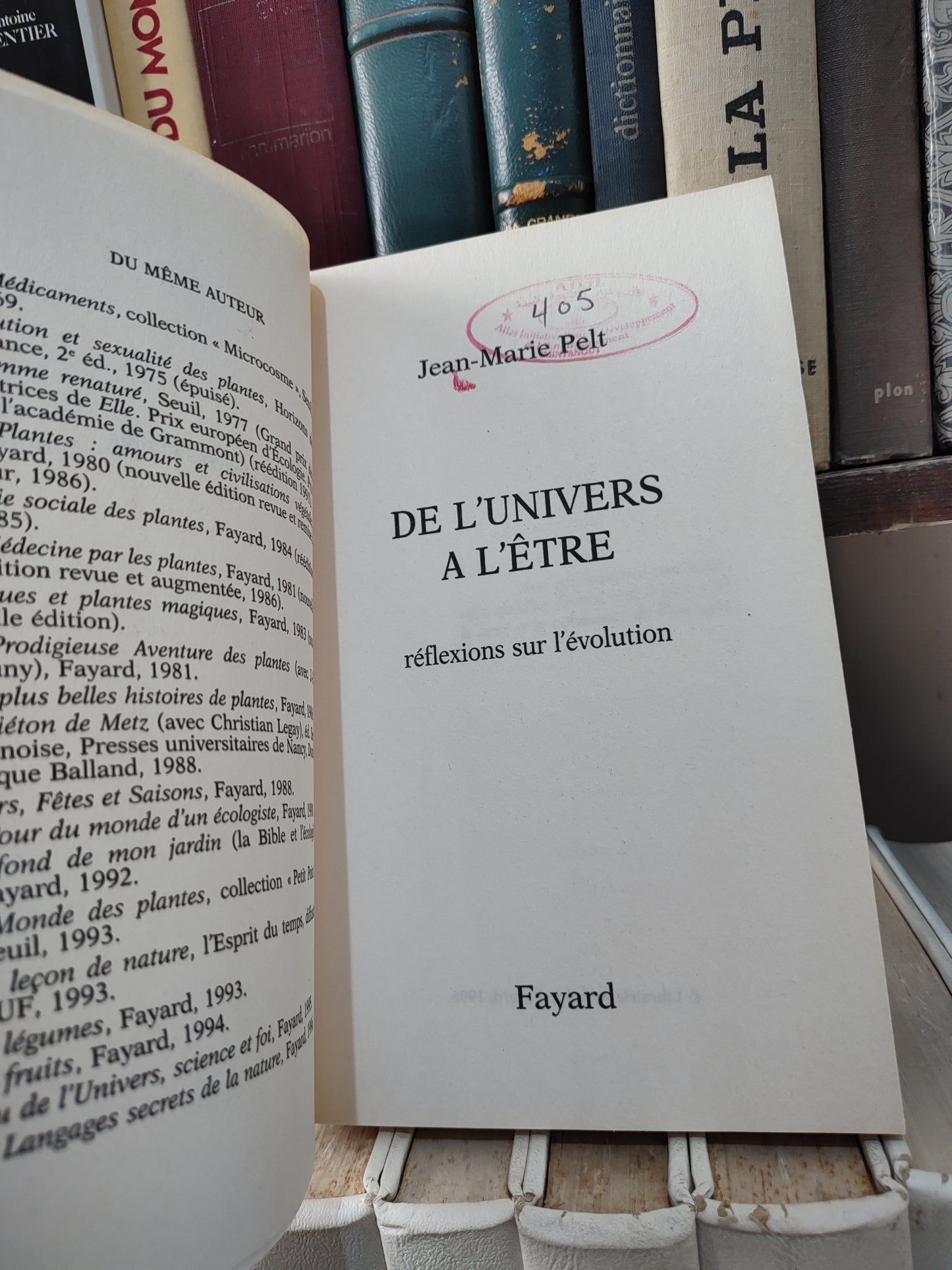 Pelt - De l'univers à l'être