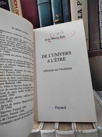 Pelt - De l'univers à l'être