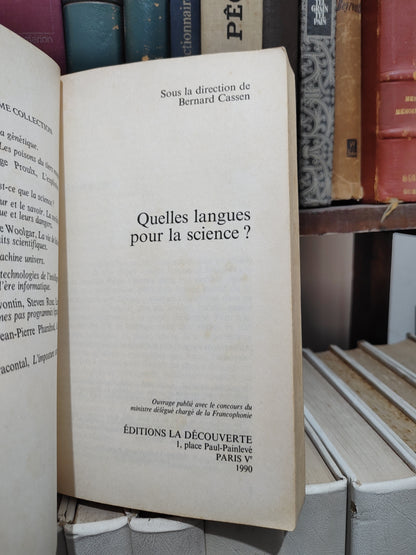 Cassen - Quelle langue pour la science